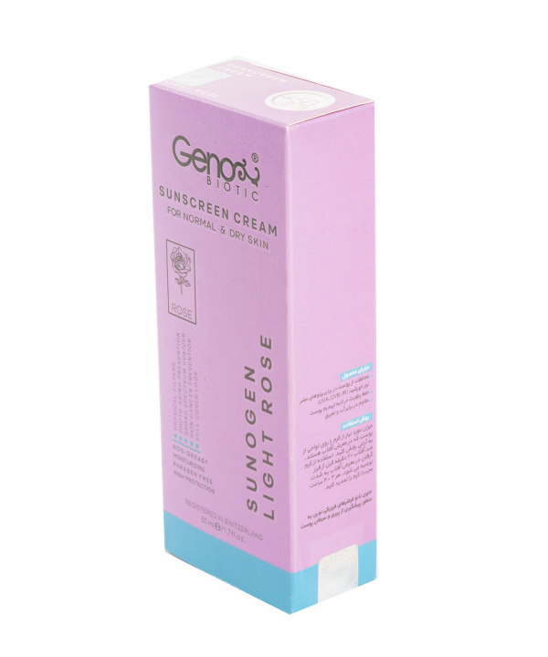 کرم ضد آفتاب رنگی SPF50 ژنوبایوتیک Geno Biotic مدل Suno Gen حجم 50 میلی‌لیتر