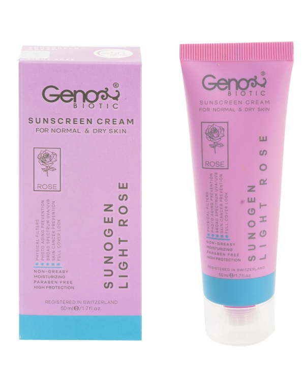 کرم ضد آفتاب رنگی SPF50 ژنوبایوتیک Geno Biotic مدل Suno Gen حجم 50 میلی‌لیتر
