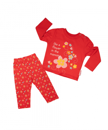 ست تیشرت و شلوار نوزاد دخترانه آدمک مدل 1192321