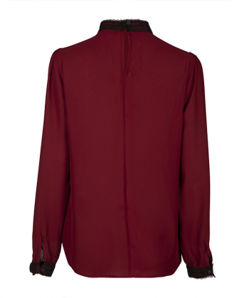 بلوز یقه ایستاده گیپور دار زنانه سرژه Serge