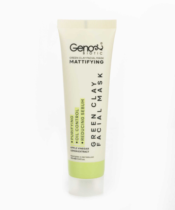 ماسک خاک رس سبز  ژنوبایوتیک Geno Biotic حجم 100میلی‌لیتر