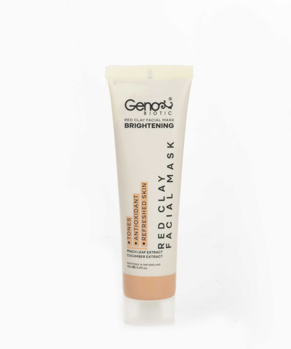 ماسک خاک رس قرمز ژنوبایوتیک Geno Biotic حجم 100میلی‌لیتر