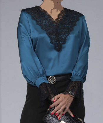 بلوز آستین بلند زنانه برنس مدل فلوریا