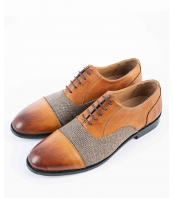 کفش رسمی چرم طبیعی مردانه چرم آرا CharmAra کد sh020
