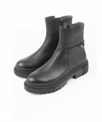 نیم بوت چرم طبیعی زنانه صاد Saad کد AL8201