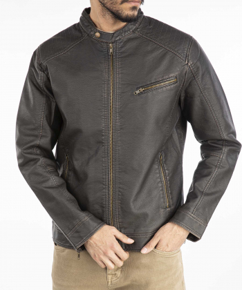 کاپشن چرم مردانه کالینز Colins کد CL1036130