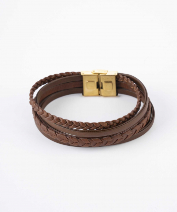 دستبند چرم طبیعی بیسراک Bisrak کد 315K