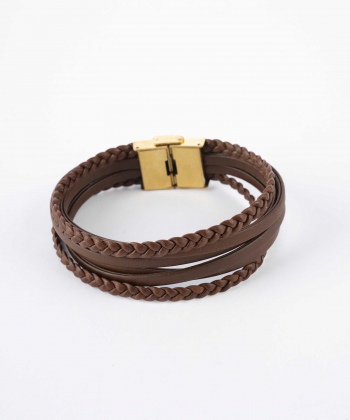 دستبند چرم طبیعی بیسراک Bisrak کد 313K