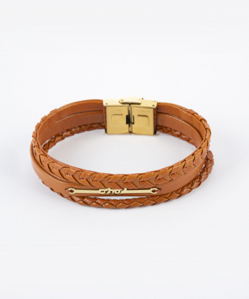 دستبند چرم طبیعی بیسراک Bisrak کد P448N