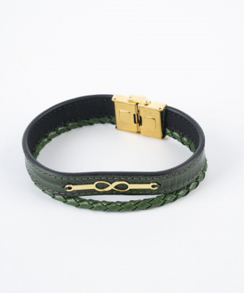 دستبند چرم طبیعی بیسراک Bisrak کد P445L