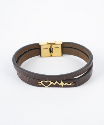 دستبند چرم طبیعی بیسراک Bisrak کد P433R