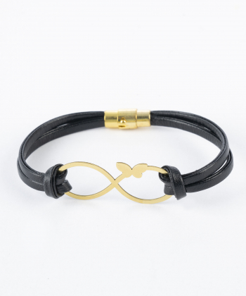 دستبند چرم طبیعی بیسراک Bisrak کد P446N