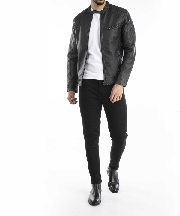 کاپشن چرم مردانه کالینز Colins کد CL1036130