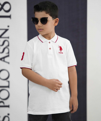 پولوشرت آستین کوتاه پسرانه US Polo Kids مدل AM-2013A3