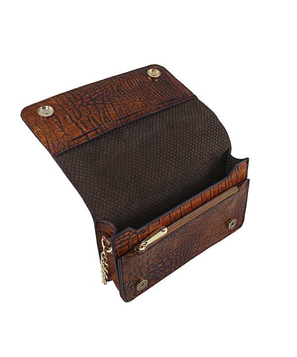 کیف دوشی چرم طبیعی زنانه منط مدل h198C
