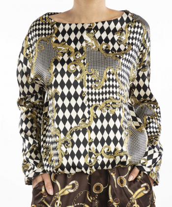 لباس خواب آستین بلند زنانه ال سی وایکیکی مدل W3BL07Z8