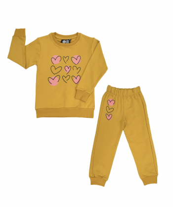 ست تیشرت و شلوار نخی دخترانه مادر مدل ma07