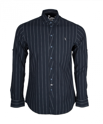 پیراهن مردانه آستین بلند رونی Roni مدل راه راه