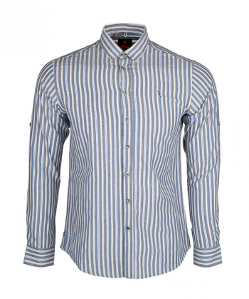 پیراهن مردانه آستین بلند رونی Roni مدل راه راه