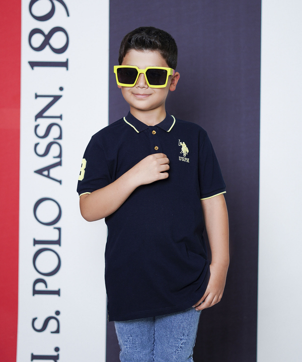 پولوشرت آستین کوتاه پسرانه US Polo Kids مدل AM-2013A3