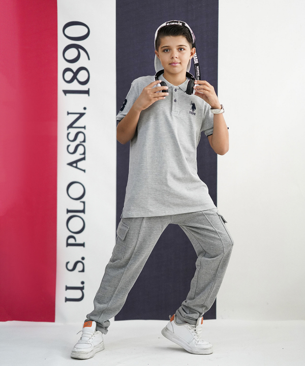 پولوشرت آستین کوتاه پسرانه US Polo Kids مدل AM-2013A3