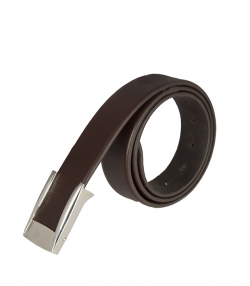 کمربند چرم مردانه چرم مشهد Mashad Leather مدل N63165-قهوه ای تیره