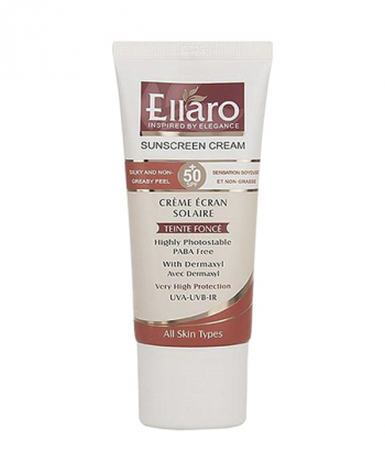 کرم ضد آفتاب +SPF50 مناسب انواع پوست بژ طبیعی فاقد پارابن - الارو