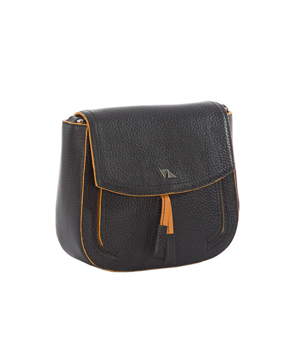 کیف دوشی چرم زنانه مشکی چرم مشهد Mashhad leather مدل S684