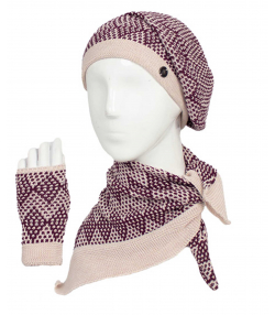 ست کلاه و شال گردن و دستکش تارتن Tartan مدل 81372112101