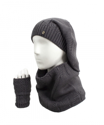 ست شال گردن و کلاه زنانه تارتن مدل 81332013409