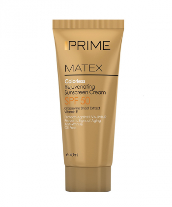 کرم ضد آفتاب جوان کننده فاقد رنگ SPF50 پرایم Prime حجم 40 میلی لیتر