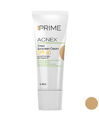 کرم ضد آفتاب بژ آکنس SPF60 پرایم Prime حجم 40 میلی لیتر