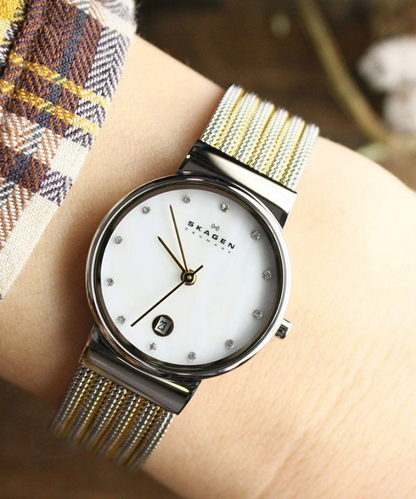 ساعت مچی عقربه ای زنانه اسکاگن Skagen مدل 355SSGS