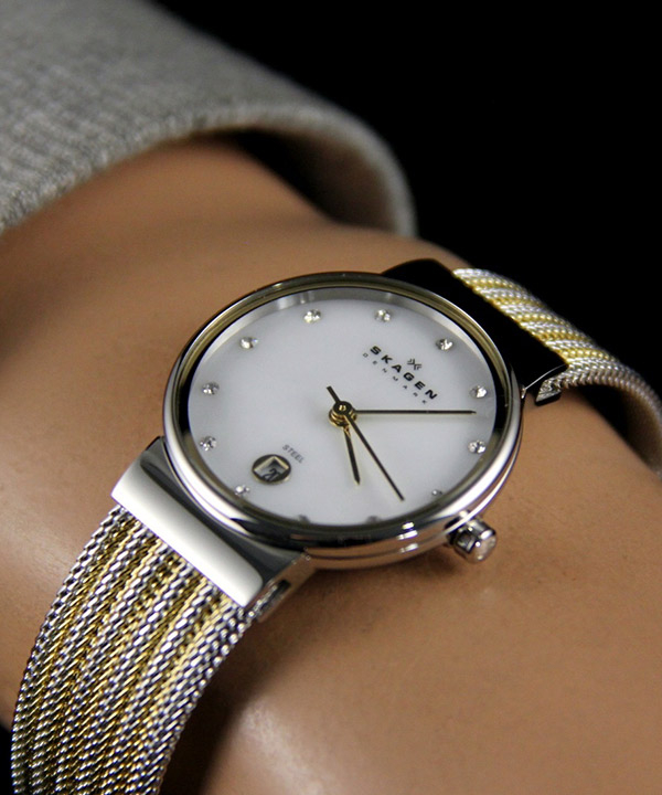 ساعت مچی عقربه ای زنانه اسکاگن Skagen مدل 355SSGS