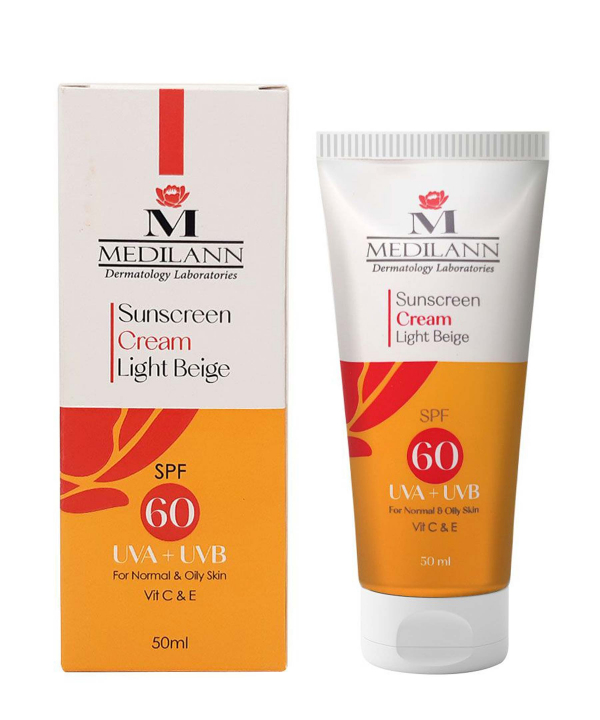 کرم ضد آفتاب SPF60 مدیلن Medilann حجم 50 میلی‌لیتر