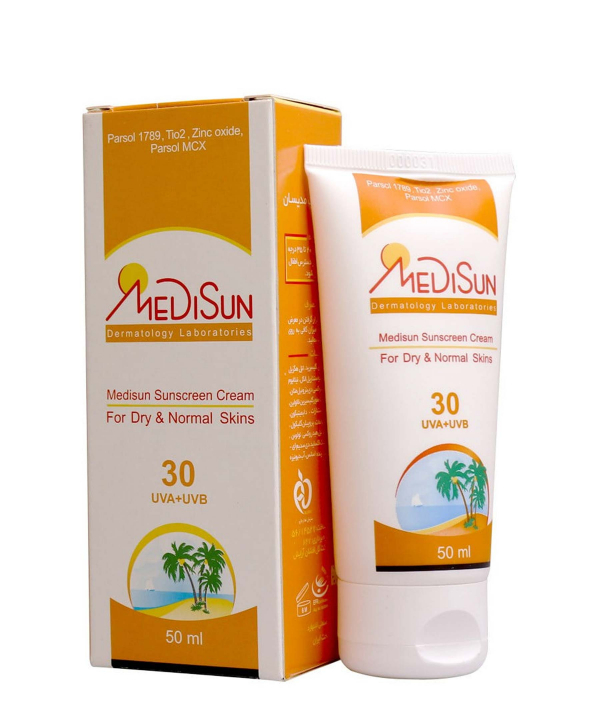 کرم ضد آفتاب SPF30 مدیسان Medisun حجم 50 میلی‌لیتر