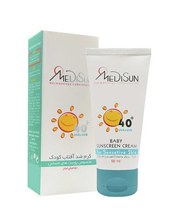 کرم ضد آفتاب SPF40 کودکان مدیسان Medisun حجم 50 میلی‌لیتر