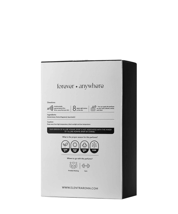 ادوتویلت مردانه النترا تاینی Elentra Tiny مدل Allure Homme Sport حجم 30 میلی لیتر