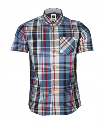 پیراهن مردانه آستین کوتاه چهارخانه جوتی جینز Jootijeans