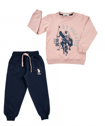 ست سویشرت و شلوار دخترانه یو اس پولو کیدز US Polo Kids کد 4032A1