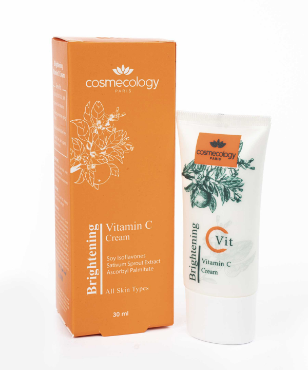 کرم روشن کننده پوست کاسمکولوژی Cosmecology حاوی ویتامین C  حجم 30 میلی‌لیتر