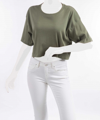 تیشرت آستین کوتاه نخی زنانه اسپرینگ فیلد مدل 202311853