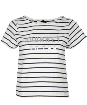 تیشرت زنانه یقه گرد راه راه جین وست Jeanswest