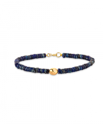 دستبند طلا گوی سنگ سرمه ای کیا گالری Kia Gallery کد AB596