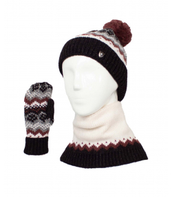 ست کلاه و شال گردن و دستکش تارتن Tartan مدل 333015501