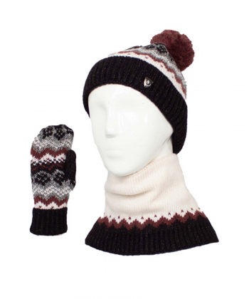 ست کلاه و شال گردن و دستکش تارتن Tartan مدل 333015501