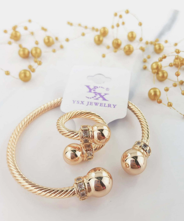 ست دستبند و انگشتر زنانه وای اس ایکس YSX کد AAA-93