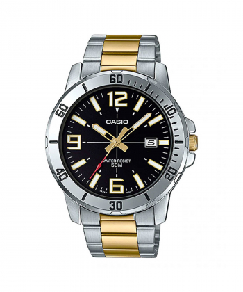 ساعت مچی عقربه ای مردانه کاسیو مدل MTP-VD01SG-1B