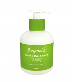 کرم دست مرطوب کننده پمپی کتان برگامیا Bergamia حجم 250 میلی لیتر