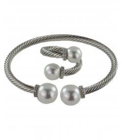 ست دستبند و انگشتر زنانه وای اس ایکس YSX کد AAA-94